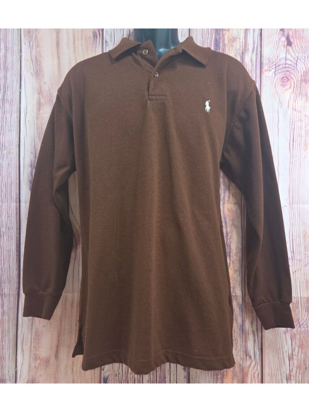 Polo Ralph Lauren Mens Brown Long Sleeve Polo XL